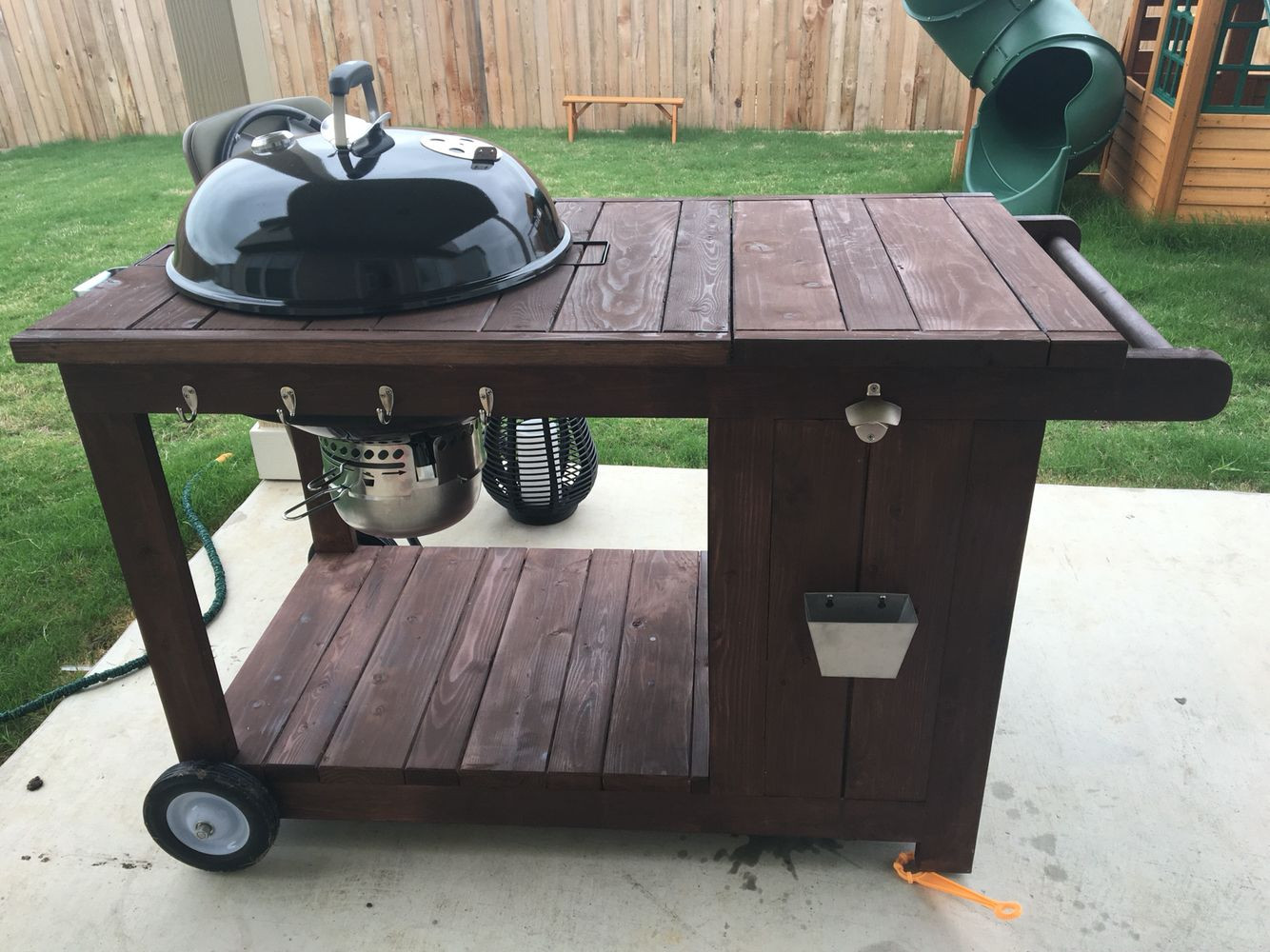 Best ideas about DIY Weber Grill Table
. Save or Pin Custom Weber BBQ grill cart with ice chest Now.