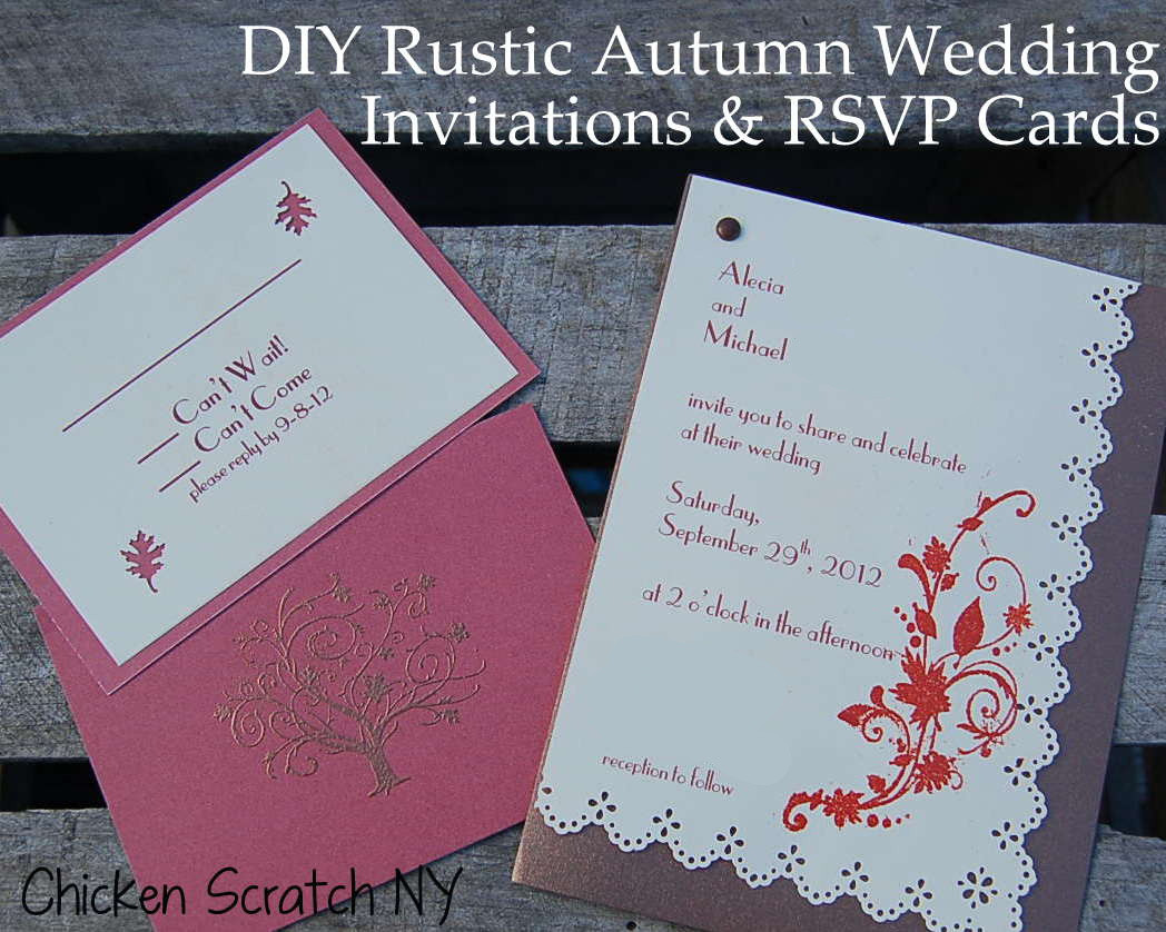 Best ideas about DIY Wedding Card
. Save or Pin DIY Autumn Wedding Invitations Now.