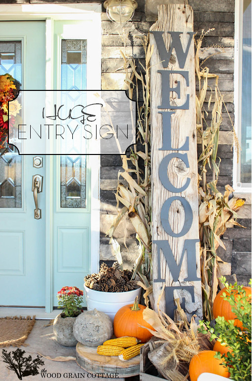 Best ideas about DIY Welcome Sign
. Save or Pin Fall Porch and Diy Reclaimed Wood Wel e Sign Fox Now.