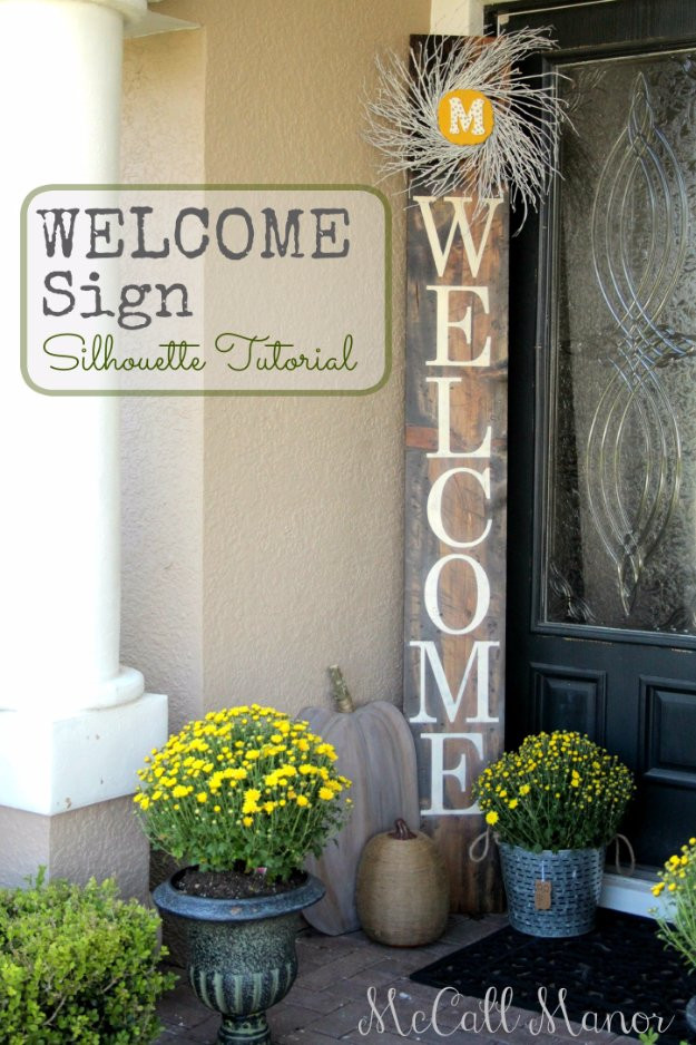 Best ideas about DIY Welcome Sign
. Save or Pin 43 DIY Patio and Porch Decor Ideas Now.