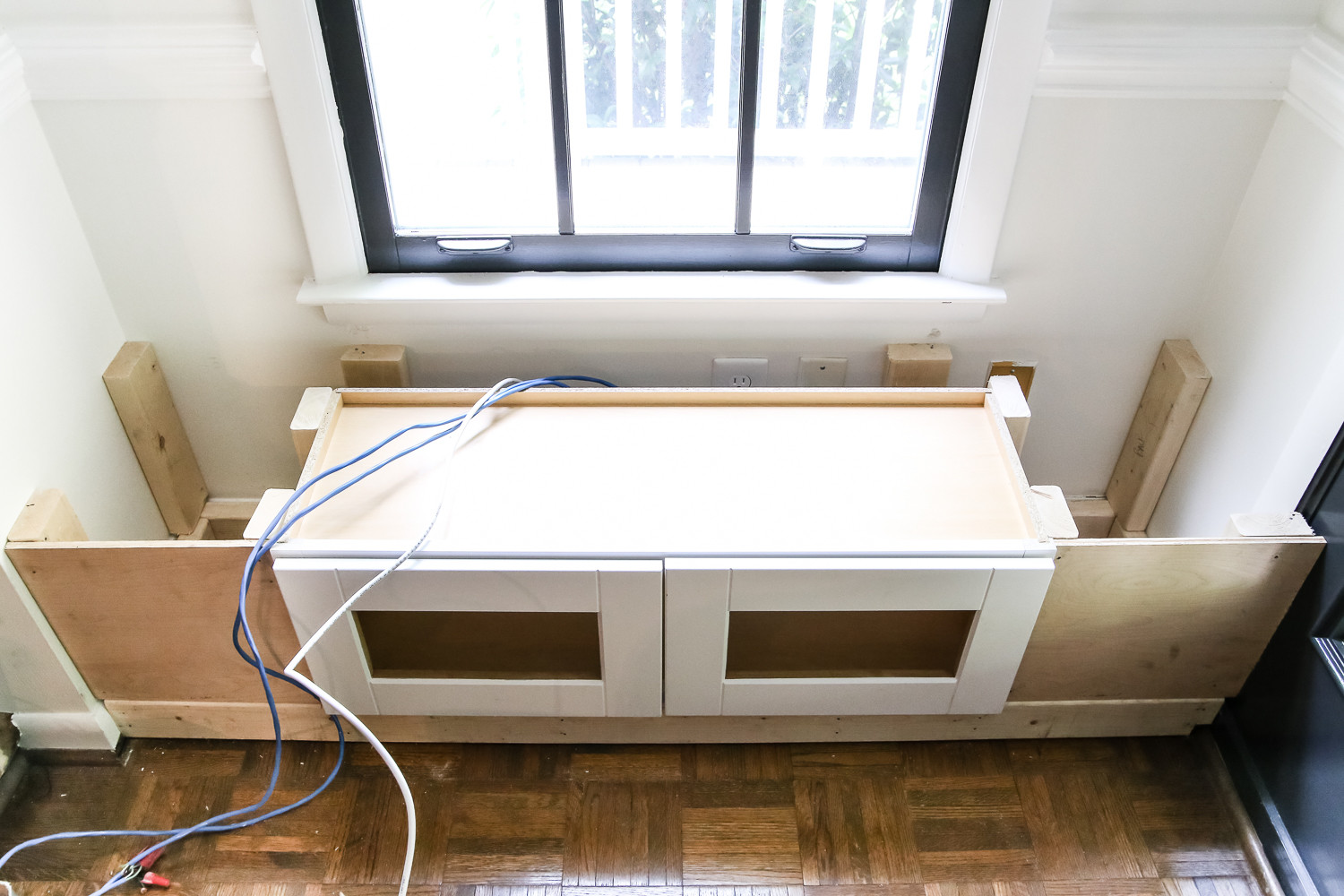 Best ideas about DIY Window Seat
. Save or Pin DIY Window Seat From a Kitchen Cabinet Bless er House Now.