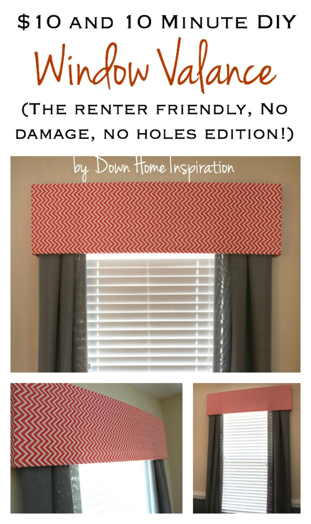 Best ideas about DIY Window Valance
. Save or Pin Renter Friendly No Holes No Damage $10 and 10 Minute DIY Now.