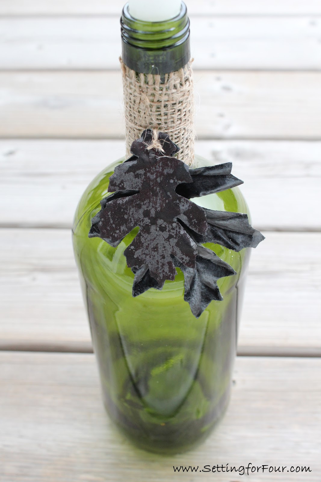 Best ideas about DIY Wine Bottle
. Save or Pin DIY Wine Bottle Candle Holder with Metallic Accents Now.