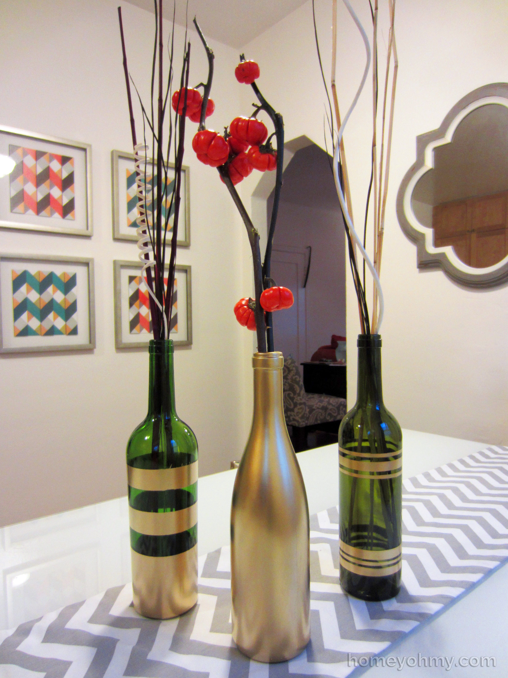 Best ideas about DIY Wine Bottle Decoration
. Save or Pin DIY Spray Painted Wine Bottles for Fall Decorating Homey Now.