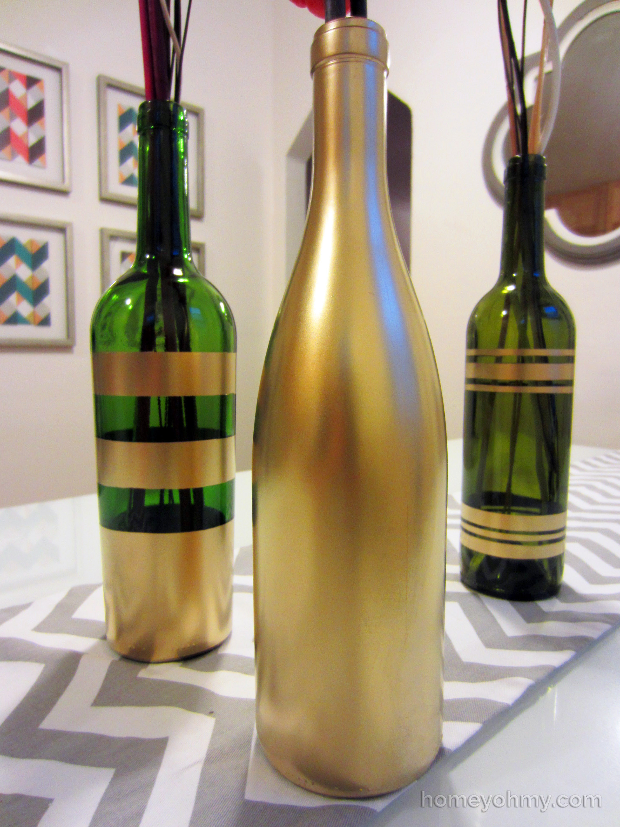 Best ideas about DIY Wine Bottle Decorations
. Save or Pin DIY Spray Painted Wine Bottles for Fall Decorating Homey Now.