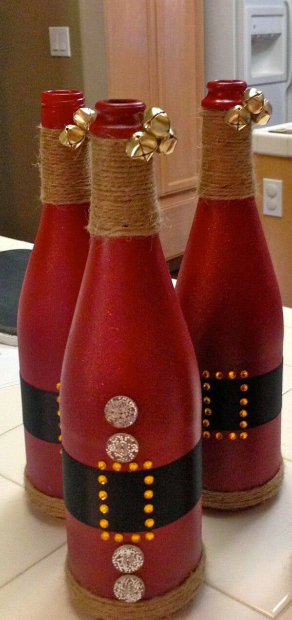 Best ideas about DIY Wine Bottle Decorations
. Save or Pin 20 Festively Easy Wine Bottle Crafts For Holiday Home Now.