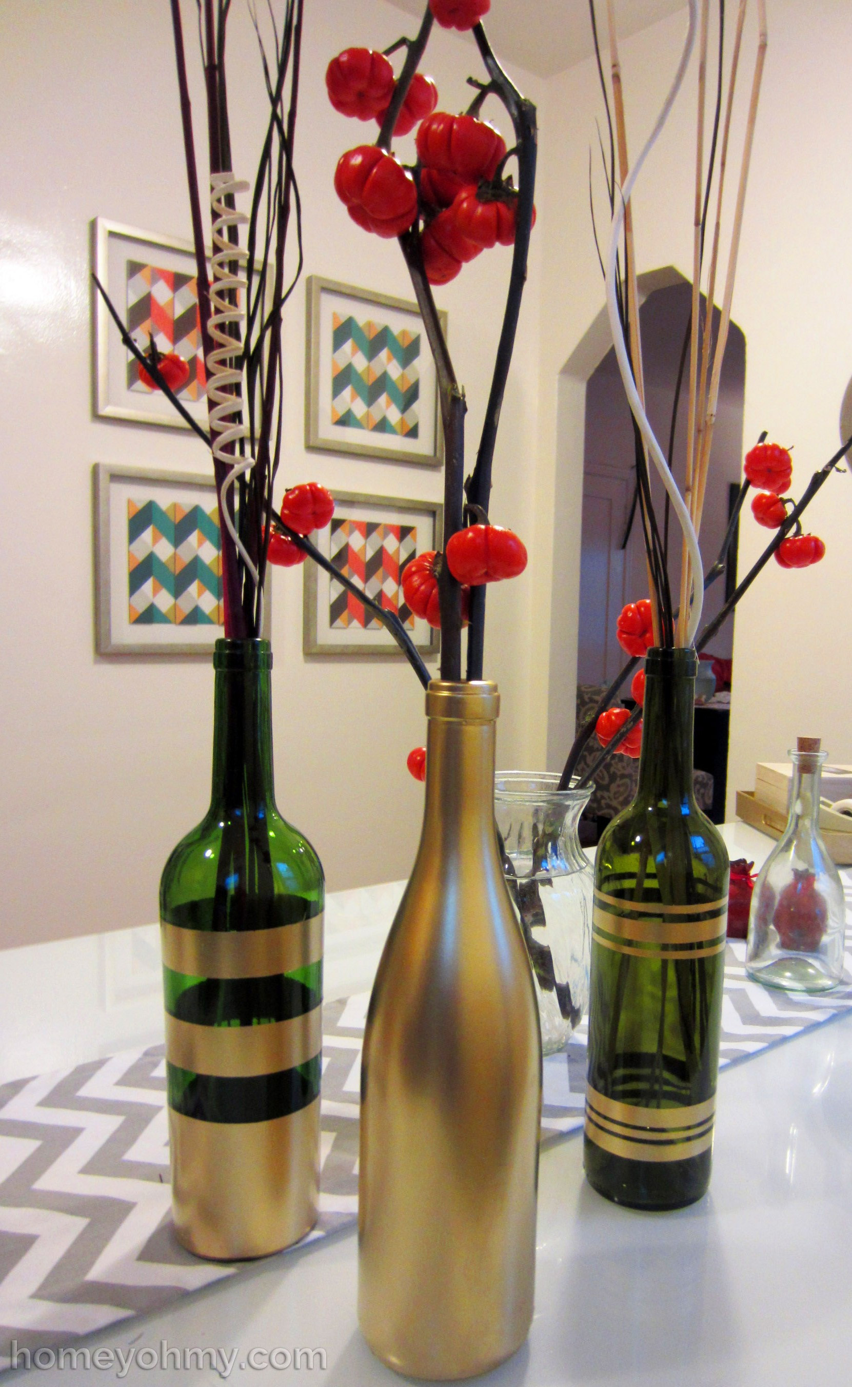 Best ideas about DIY Wine Bottle
. Save or Pin DIY Spray Painted Wine Bottles for Fall Decorating Homey Now.