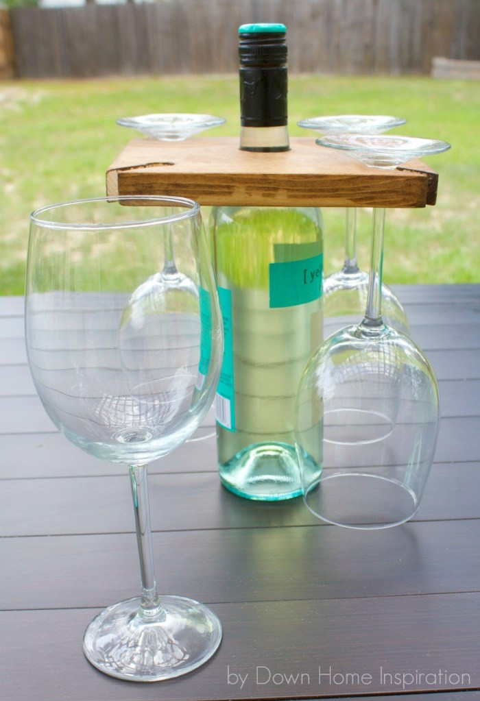 Best ideas about DIY Wine Bottle Holder
. Save or Pin How to Make a DIY Holder for a Wine Bottle and Glasses Now.