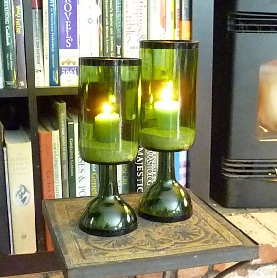 Best ideas about DIY Wine Bottle Holder
. Save or Pin Upcycled Wine Bottle Candle Holders I Pinned From Etsy Now.