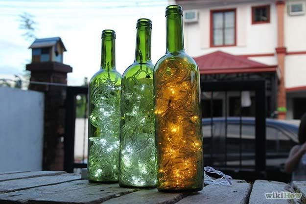 Best ideas about DIY Wine Bottle Lights
. Save or Pin 40 Cool DIY Ideas with String Lights Now.
