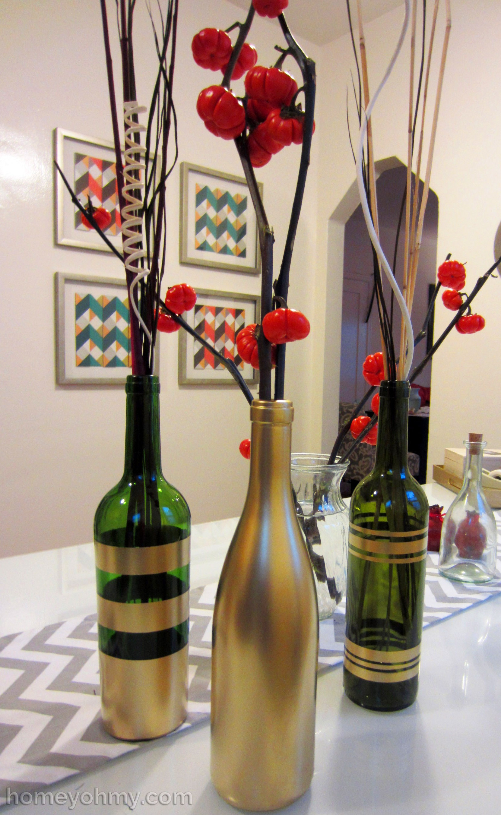 Best ideas about DIY Wine Bottles
. Save or Pin DIY Spray Painted Wine Bottles for Fall Decorating Homey Now.