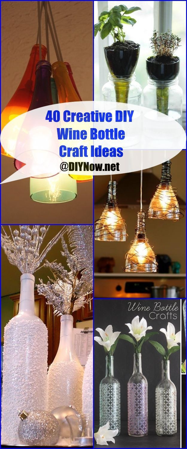 Best ideas about DIY Wine Bottles Crafts
. Save or Pin 40 Creative DIY Wine Bottle Craft Ideas Now.