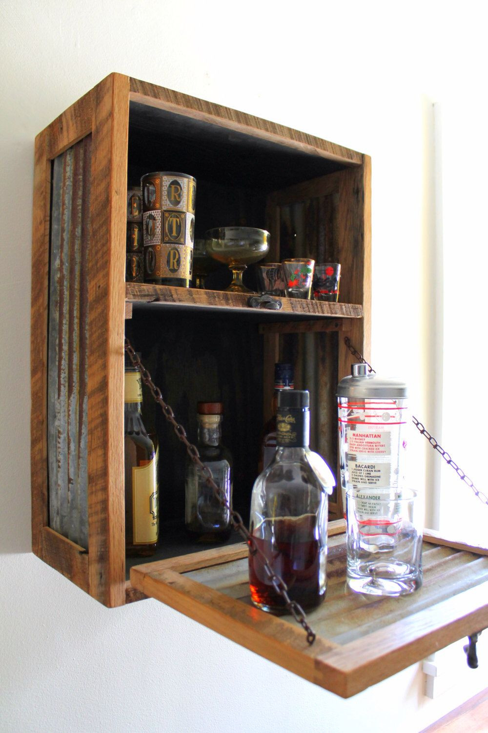Best ideas about DIY Wine Cabinets
. Save or Pin Rustic Hanging Liquor Cabinet Murphy Bar Wall Bar Now.