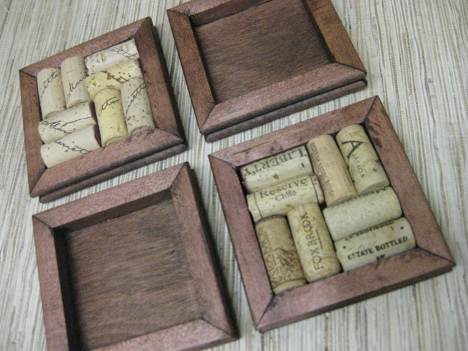 Best ideas about DIY Wine Cork Coasters
. Save or Pin Wine Cork Coaster DIY Kit set of 4 made from reclaimed wood Now.