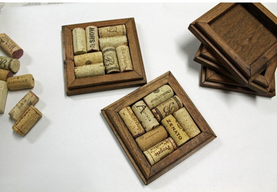 Best ideas about DIY Wine Cork Coasters
. Save or Pin Wine Cork Coasters Set of 5 DIY reclaimed wood coaster Now.