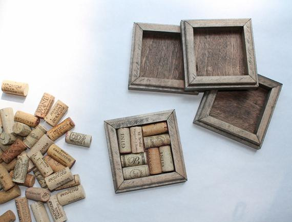 Best ideas about DIY Wine Cork Coasters
. Save or Pin Wine Cork Coasters Set of 4 DIY reclaimed distressed wood Now.