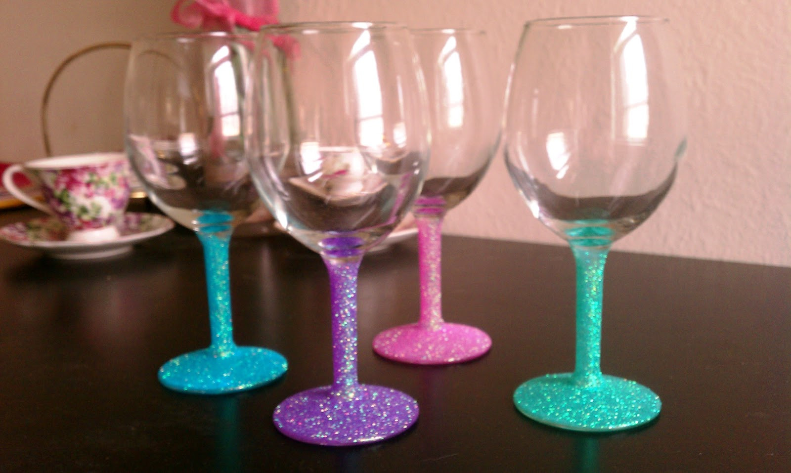 Best ideas about DIY Wine Glass
. Save or Pin Cupcakes & Couture DIY Glitter Wine Glasses Now.