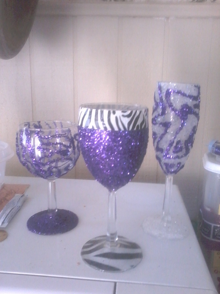 Best ideas about DIY Wine Glass
. Save or Pin DIY wine glasses Use any glue that dries up clear make Now.