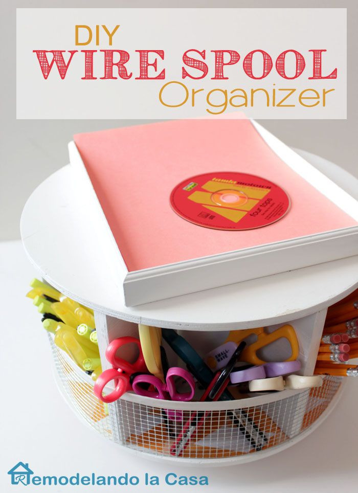 Best ideas about DIY Wire Organizer
. Save or Pin DIY Wire Spool Desk Organizer Now.