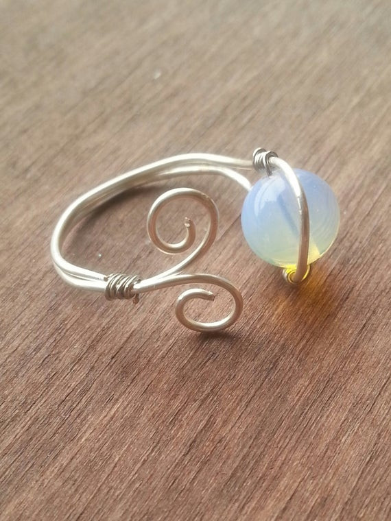 Best ideas about DIY Wire Ring
. Save or Pin Opalite Moonstone Wire ring Now.
