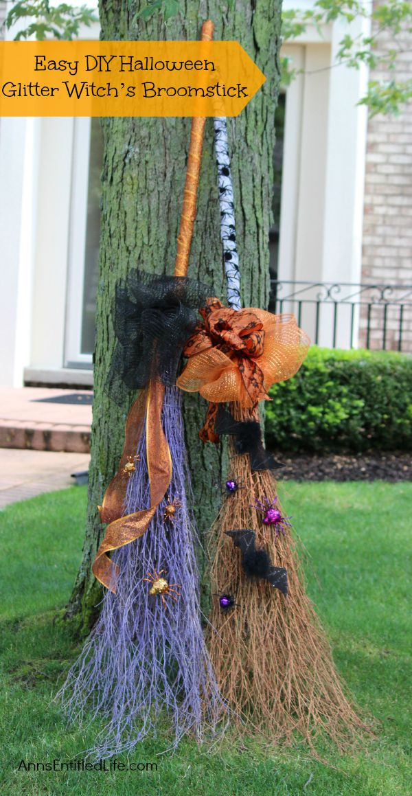 Best ideas about DIY Witch Broom
. Save or Pin Easy DIY Halloween Glitter Witch’s Broomstick Now.