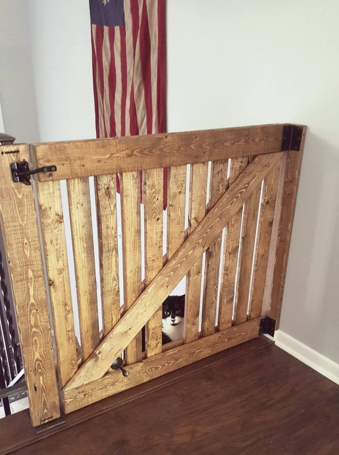 Best ideas about DIY Wood Baby Gate
. Save or Pin DIY Barn Door Baby Gate with Pet Door Instructions Now.