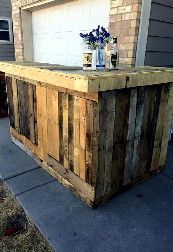 Best ideas about DIY Wood Bar
. Save or Pin DIY Pallet Outdoor Bar Now.