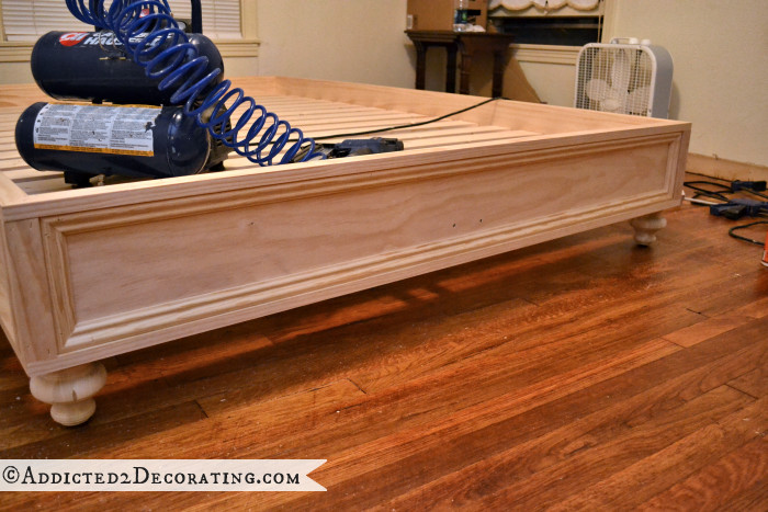 Best ideas about DIY Wood Bed Frame
. Save or Pin DIY Stained Wood Raised Platform Bed Frame – Finished Now.