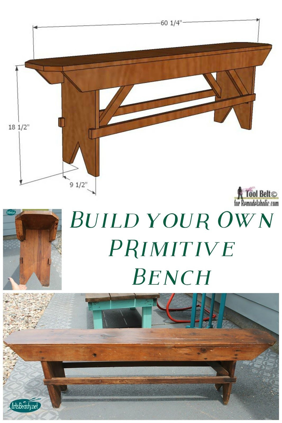 Best ideas about DIY Wood Bench Plans
. Save or Pin Build Your Own PRIMITIVE Bench Now.