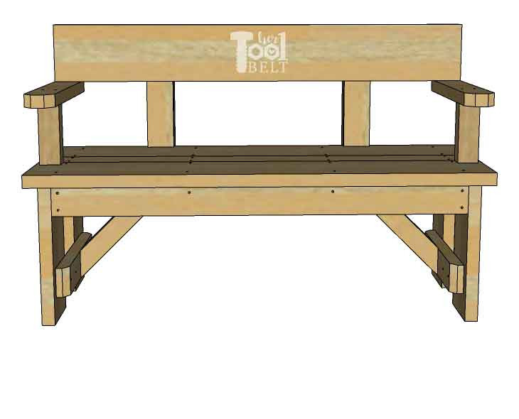 Best ideas about DIY Wood Bench Plans
. Save or Pin DIY Wood Bench with Back Plans Her Tool Belt Now.