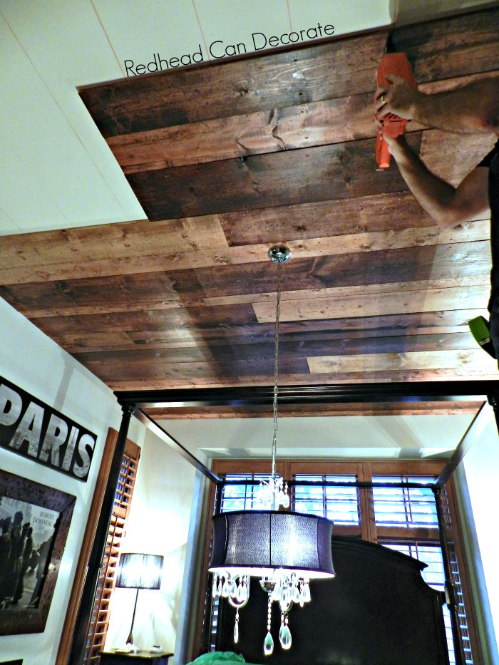 Best ideas about DIY Wood Ceiling
. Save or Pin DIY Wood Planked Ceiling Redhead Can Decorate Now.