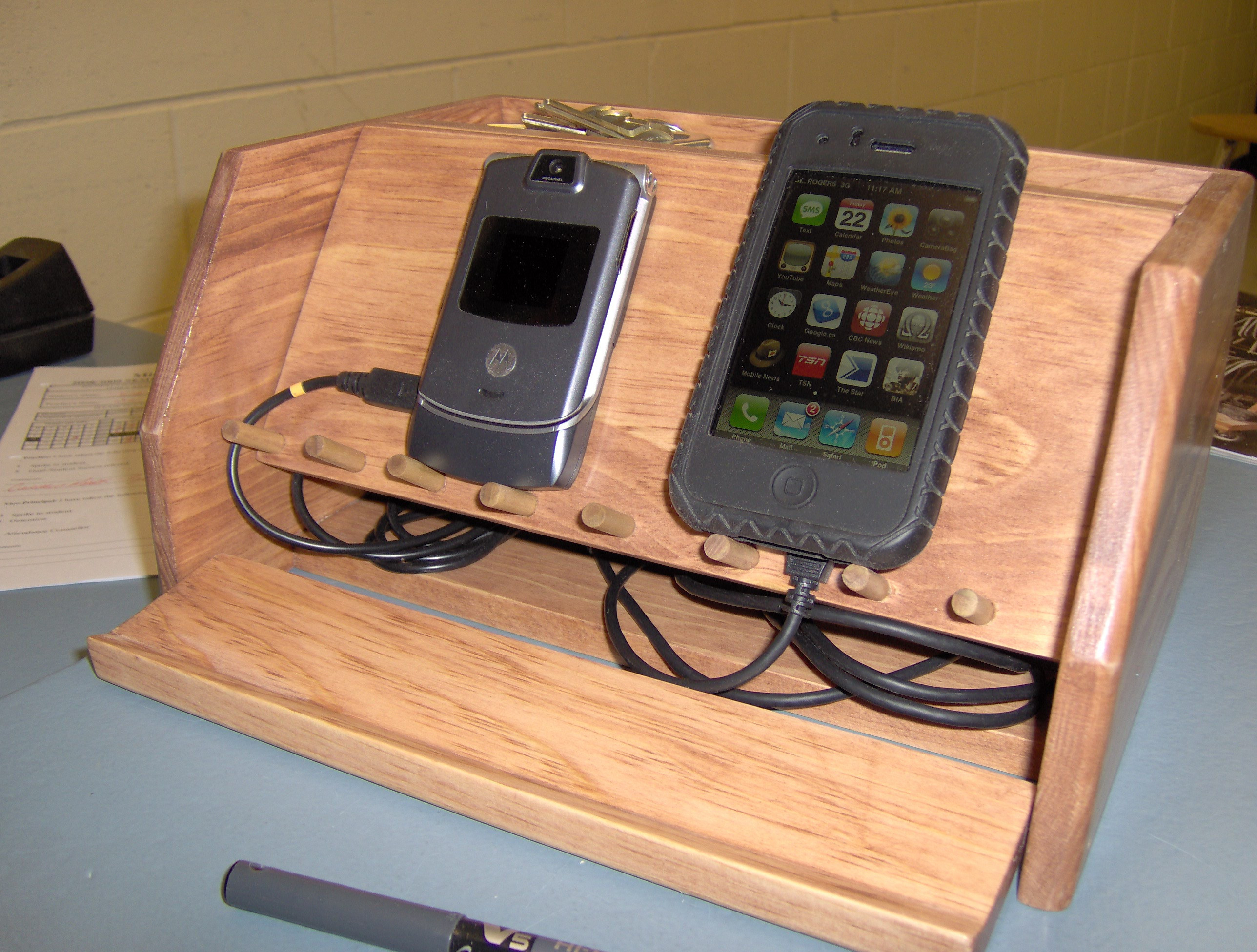 Best ideas about DIY Wood Charging Station
. Save or Pin Charging Station class project Now.