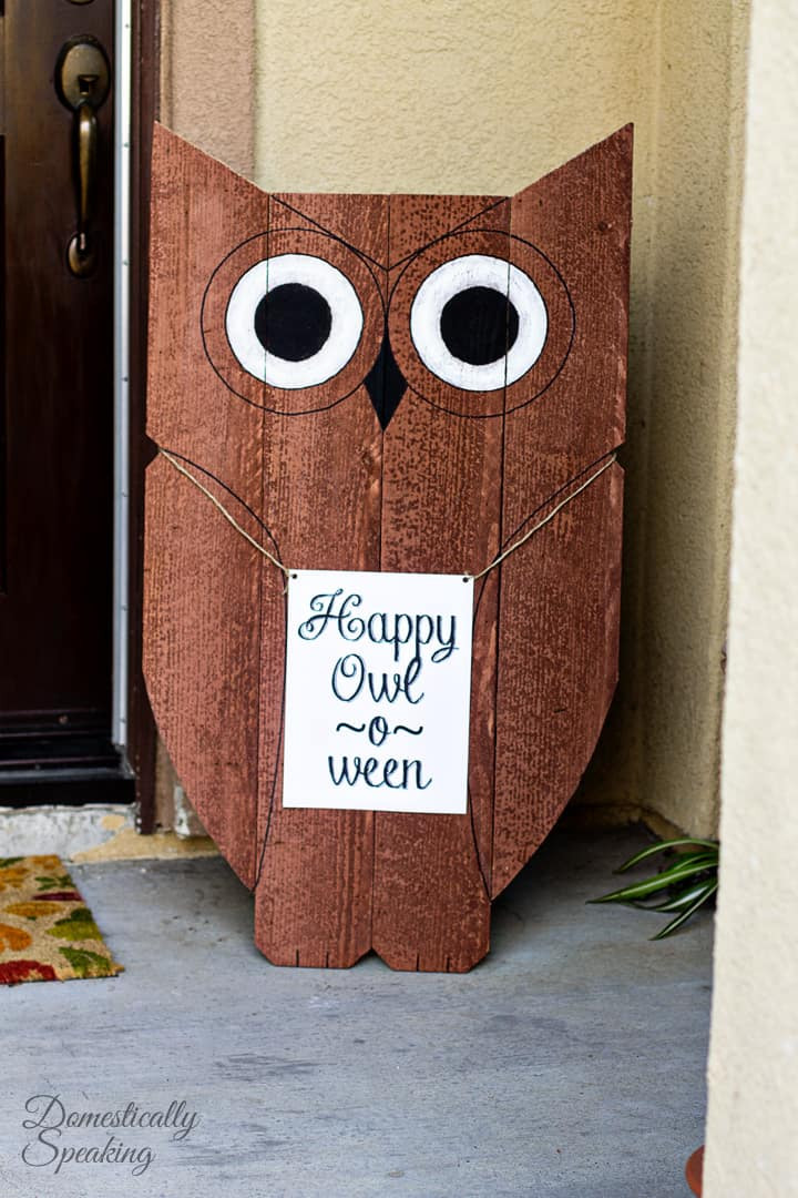 Best ideas about DIY Wood Decor
. Save or Pin DIY Wood Owl Outdoor Decor Happy Owl o ween Domestically Now.