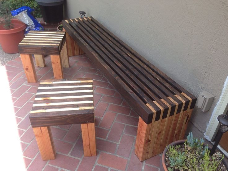 Best ideas about DIY Wood Furniture Projects
. Save or Pin Bench and side tables Now.