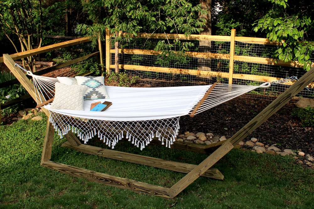 Best ideas about DIY Wood Hammock Stand
. Save or Pin DIY Custom Wood Hammock Stand — Tag & Tibby Now.