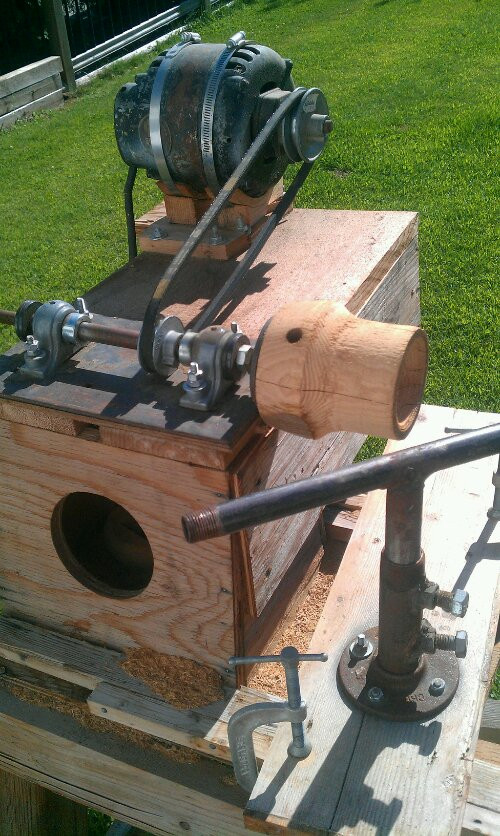 Best ideas about DIY Wood Lathes
. Save or Pin Crazy homemade wood lathe Now.