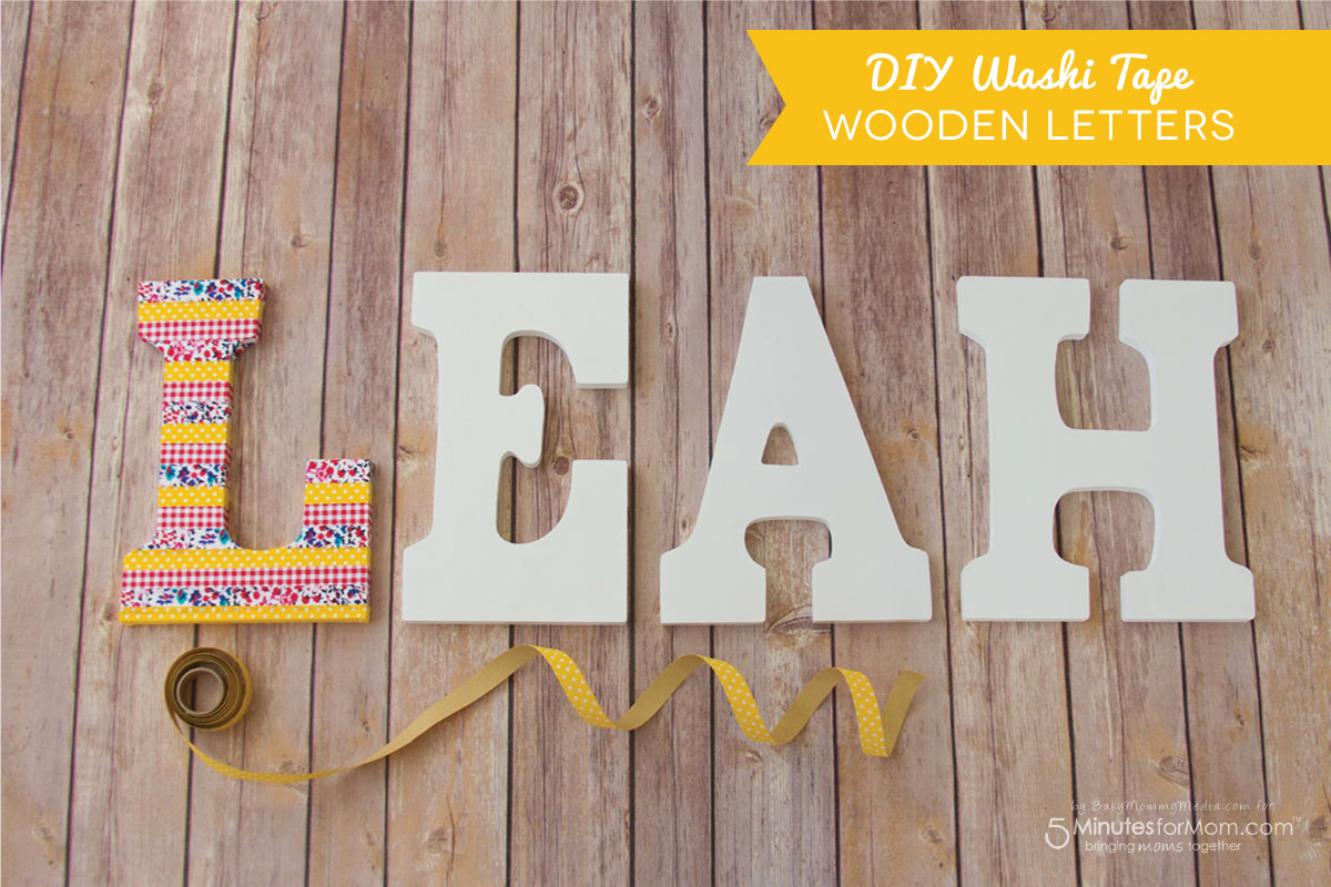 Best ideas about DIY Wood Letters
. Save or Pin DIY Washi Tape Wooden Letters 5 Minutes for Mom Now.