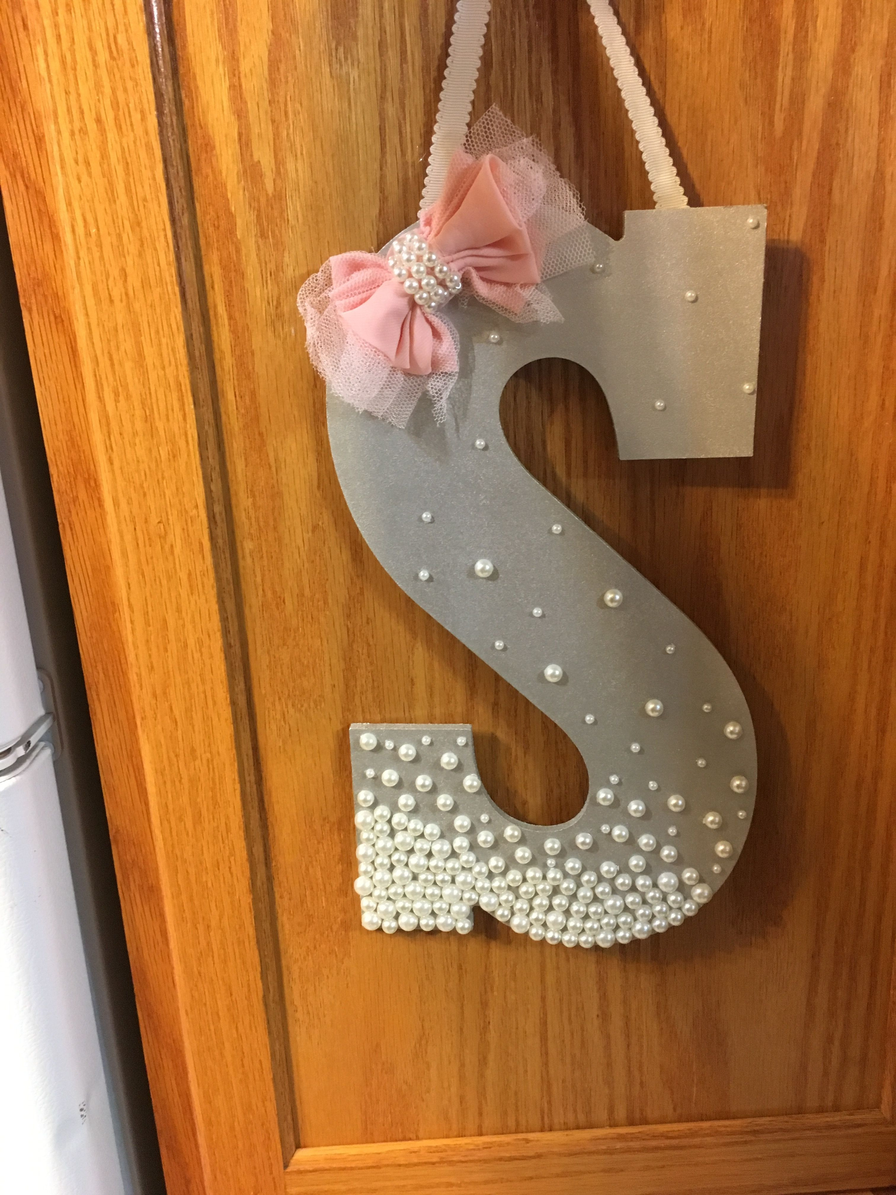 Best ideas about DIY Wood Letters
. Save or Pin Decorated wooden letter DIY Baby girl Nursery t Now.