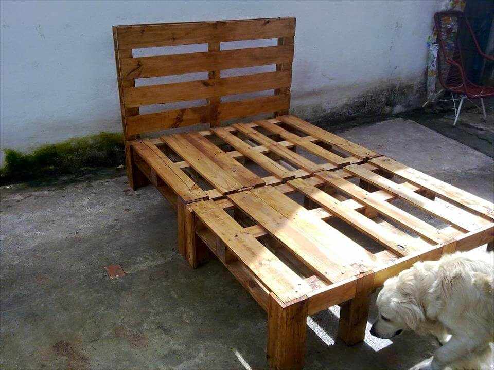 Best ideas about DIY Wood Pallet Bed
. Save or Pin DIY Wooden Pallet Bed Design Now.