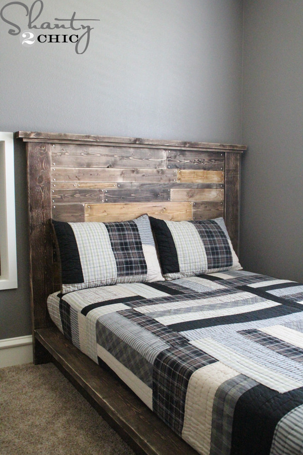 Best ideas about DIY Wood Plank Headboard
. Save or Pin DIY Planked Headboard Shanty 2 Chic Now.