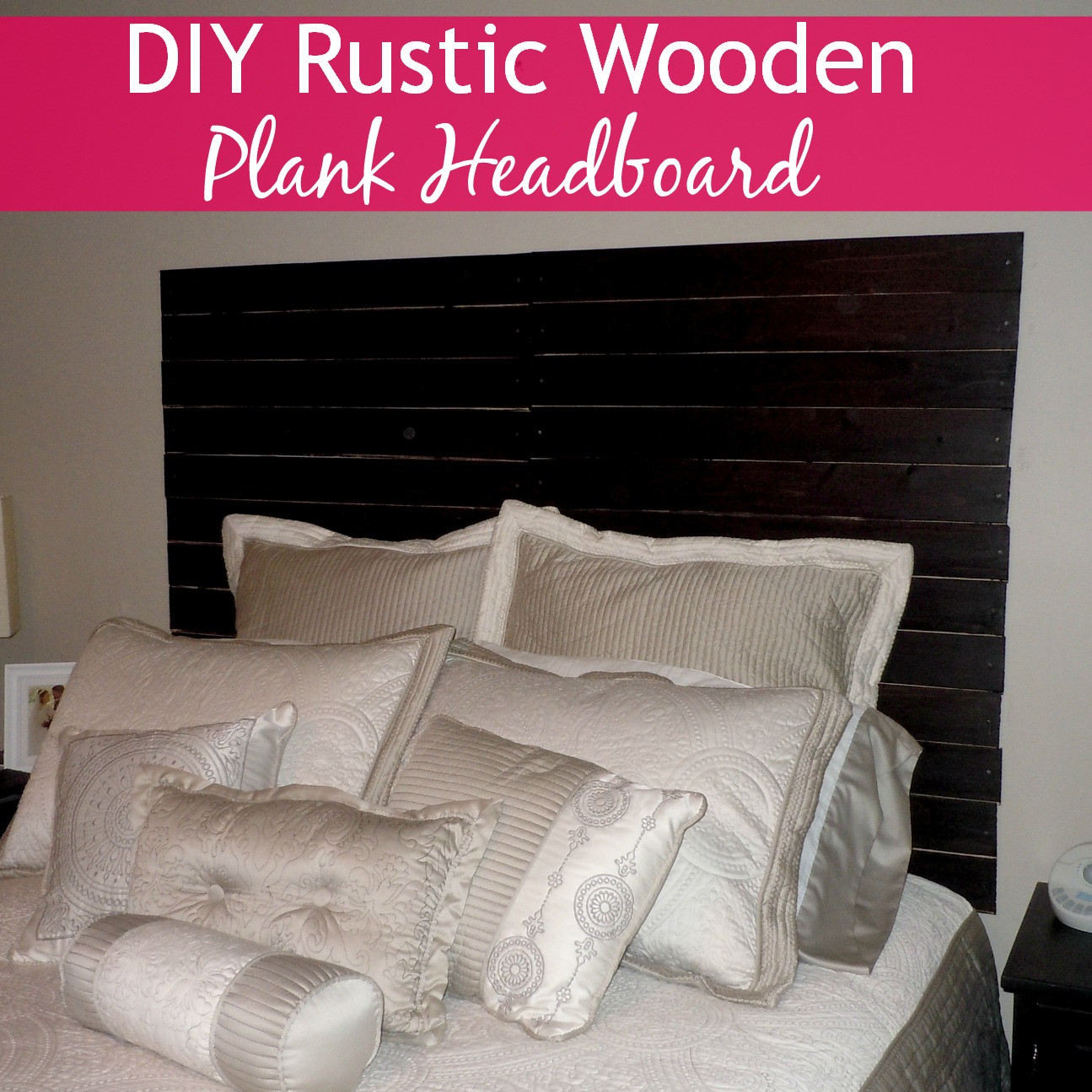 Best ideas about DIY Wood Plank Headboard
. Save or Pin DIY Rustic Wooden Plank Headboard Now.