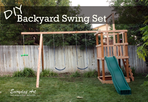 Best ideas about DIY Wood Swingset
. Save or Pin Everyday Art DIY Wooden Swing Set Now.