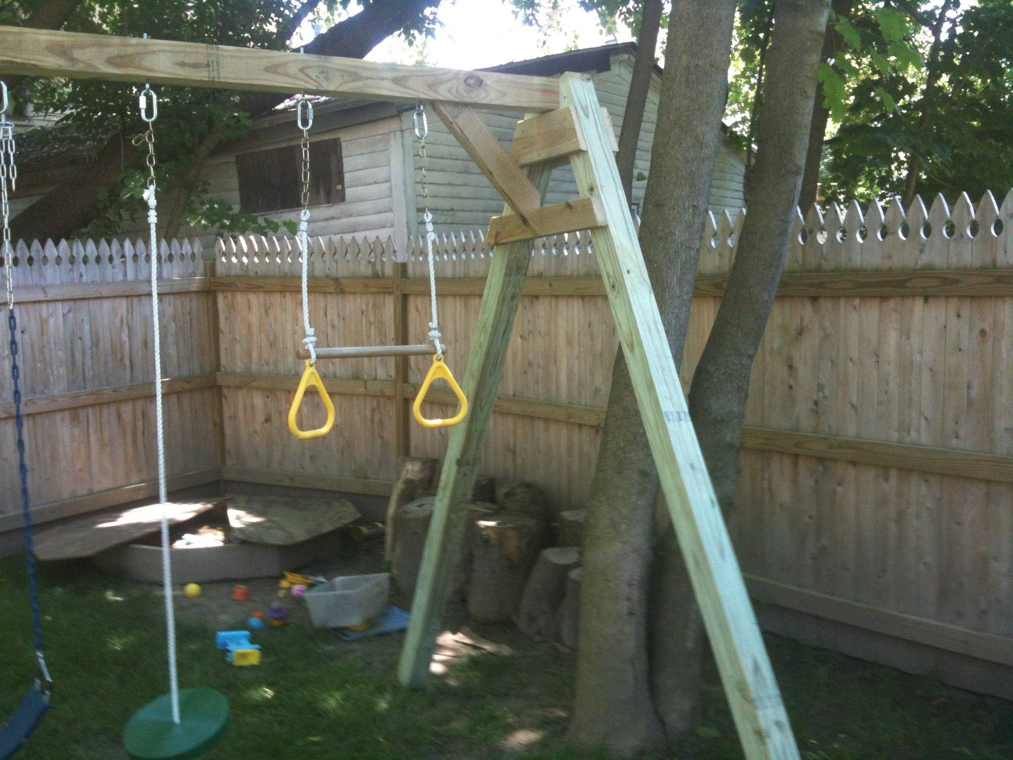 Best ideas about DIY Wood Swingset
. Save or Pin woodworking Plans for building a simple swing set out of Now.