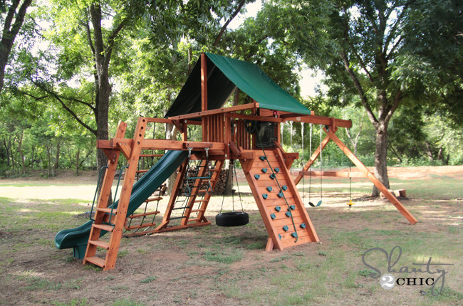 Best ideas about DIY Wood Swingset
. Save or Pin e check out my new Wood Swing Set Shanty 2 Chic Now.