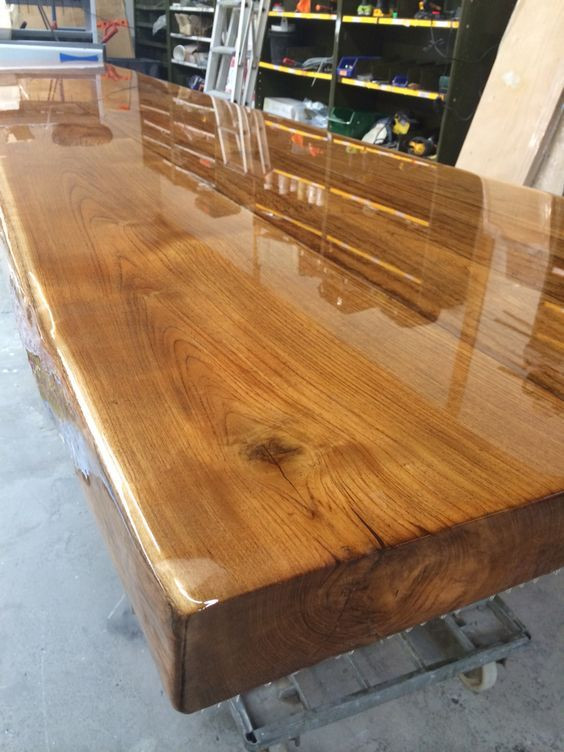 Best ideas about DIY Wood Table Top Ideas
. Save or Pin Oak table top with transparent epoxy Now.