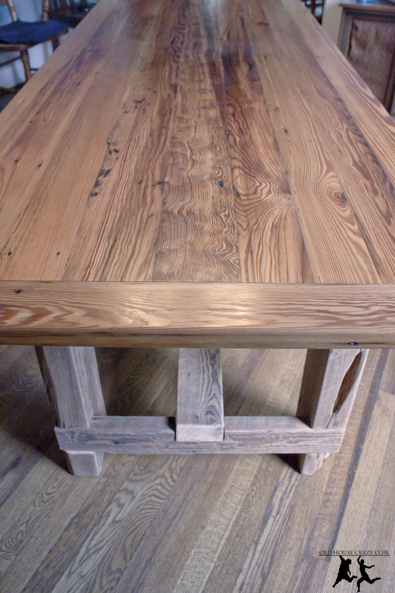 Best ideas about DIY Wood Table Top
. Save or Pin Reclaimed Heart Pine Farmhouse Table – DIY – Part 5 Now.