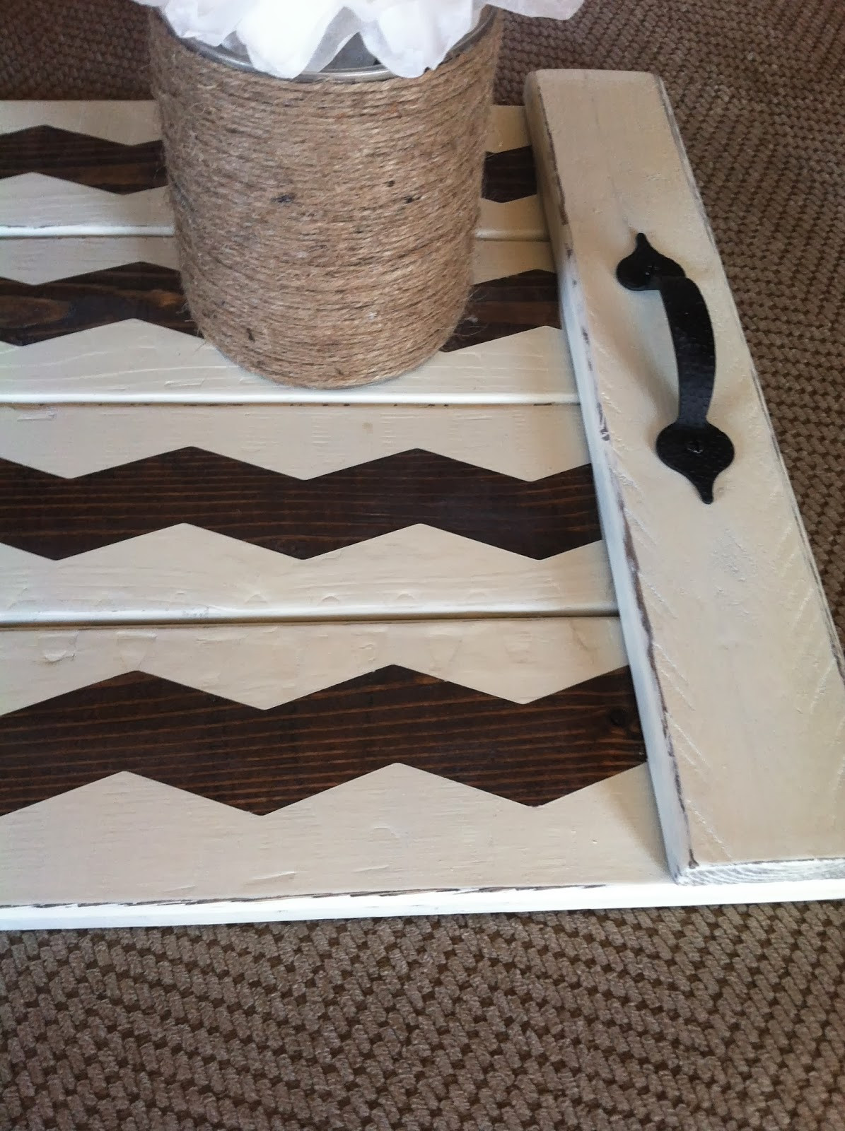 Best ideas about DIY Wood Tray
. Save or Pin Burlap and Bananas Shabby Chic Chevron DIY Wood Tray Now.