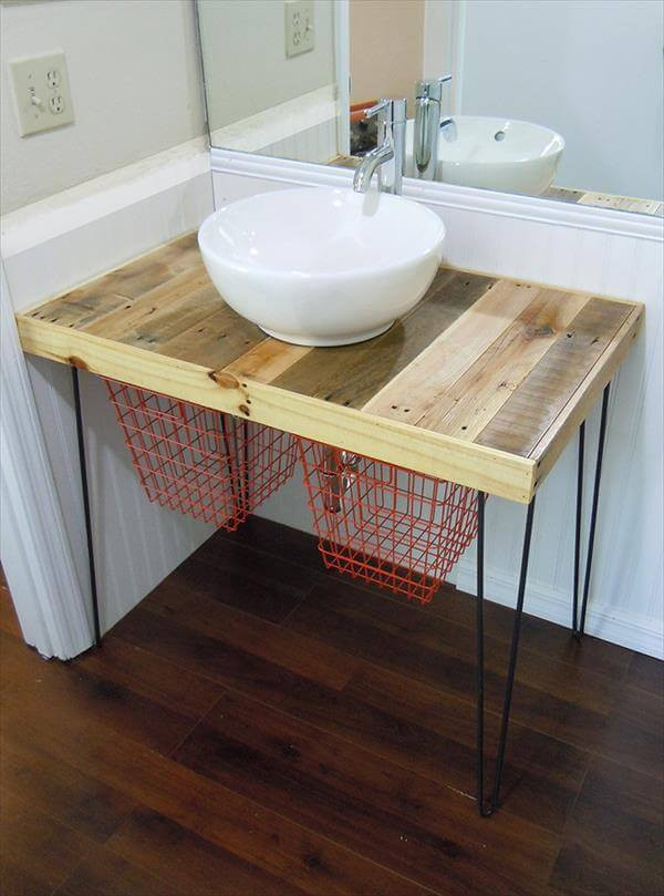 Best ideas about DIY Wood Vanity
. Save or Pin DIY Pallet Wood Bathroom Vanity Now.