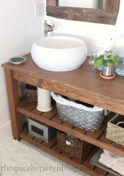 Best ideas about DIY Wood Vanity
. Save or Pin DIY wood vanity in the master bathroom Now.