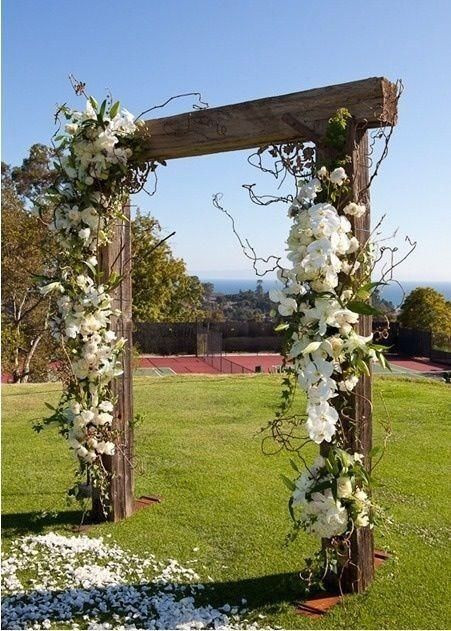 Best ideas about DIY Wooden Arch
. Save or Pin Easy diy wooden white flowers arch for 2014 wedding Now.